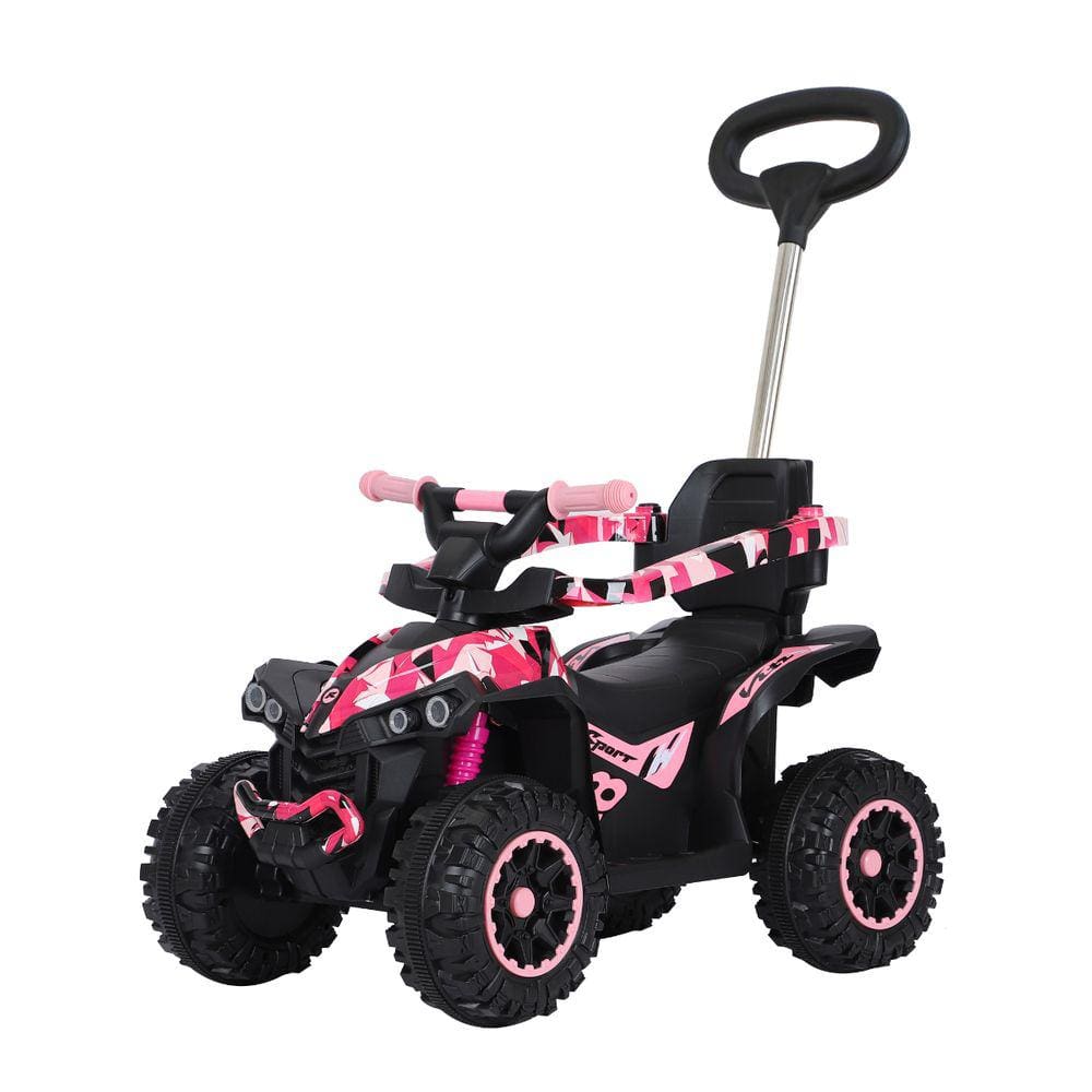 Quadriciclo Infantil de passeio com empurrador luzes de verdade Meninas Poderosas Uni Toys