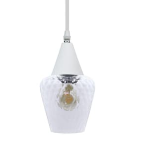 Lustre Pendente Taschibra Monalisa Pp Boreal Transparente E27 Bivolt Branco