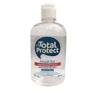 Álcool em Gel 70° Total Protect 500ml Mata 99,9% das bactérias