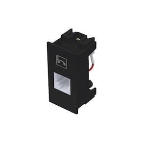 Módulo Tomada Para Telefone Fame Habitat Black Rj11 4 Vias Preto