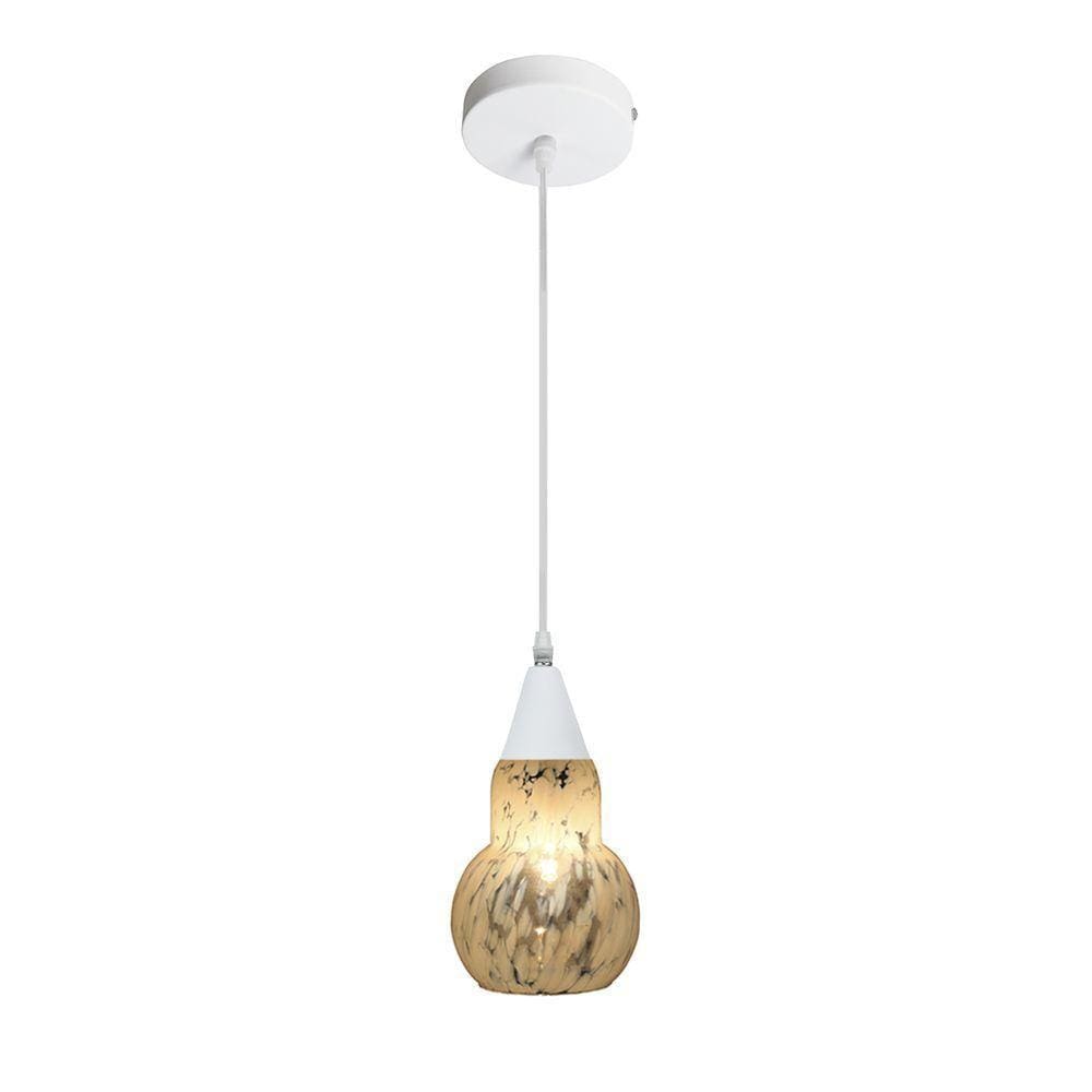 Lustre Pendente Taschibra Verona E27 Transparente Leitoso Bivolt Branco