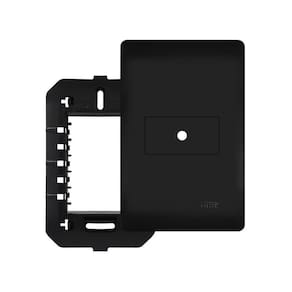 Placa Saída De Fio Com Suporte Fame Habitat Black 4x2 Preto