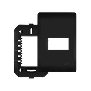 Placa Com Suporte Fame Habitat Black 4x2 Para Módulo Horizontal Preto