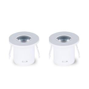 Kit 2 Spot Para Móvel Taschibra Pik Led Redondo Branco Bivolt 6500k Luz Fria