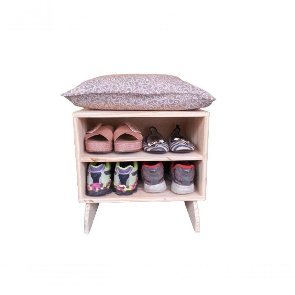 Sapateira Madeira Puff Arabesco