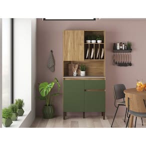 Armário Kit Cozinha com 3 Portas, 1 Gaveta Ac4310 Carvalho Oak / Arbo / Petra