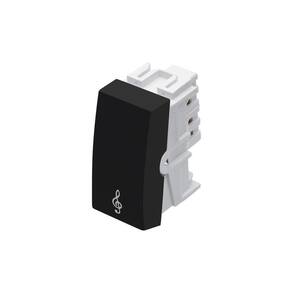 Módulo Pulsador Para Campainha Fame Habitat Black 16a Preto