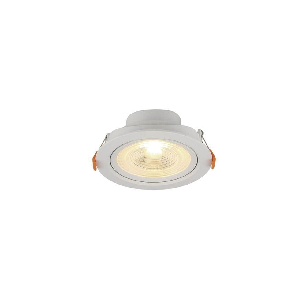 Spot De Led Blumenau Slim Redondo 8w Bivolt 3000k Luz Amarela