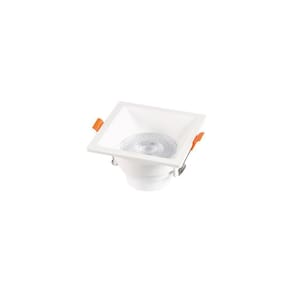 Spot De Led Recuado Blumenau Slim 3w Quadrado Branco Bivolt 6500k Luz Branca