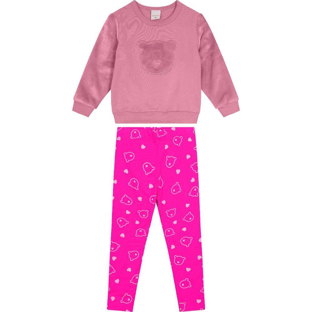 Conjunto Inverno Menina Pelúcia Carinhoso Ref. 117027