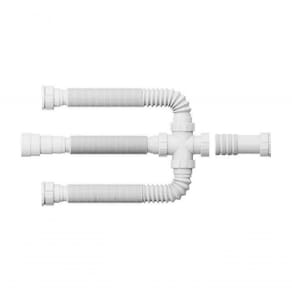 Sifao Tubo Extensivo Cuba Tripla 75cm Branco - Blukit