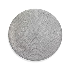 Jogo Americano Redondo de Plástico Cinza 38 cm - D`Rossi