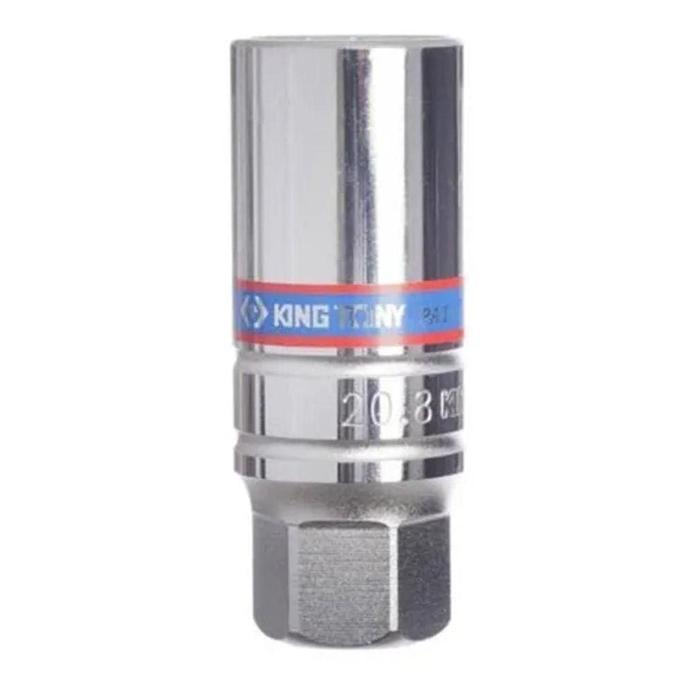 Soquete Vela Estriado Borracha 21Mm X 3/8 - 363021 King Tony