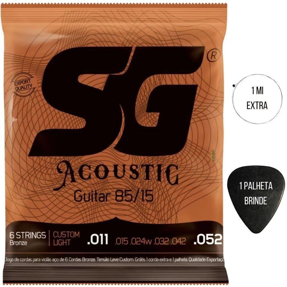 Encordoamento 0.11 Violão Aço Bronze Custom Light Sg 6686