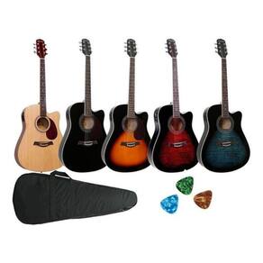 Violão Eletroacústico + Capa + Palhetas Gf1R Giannini + Nota
