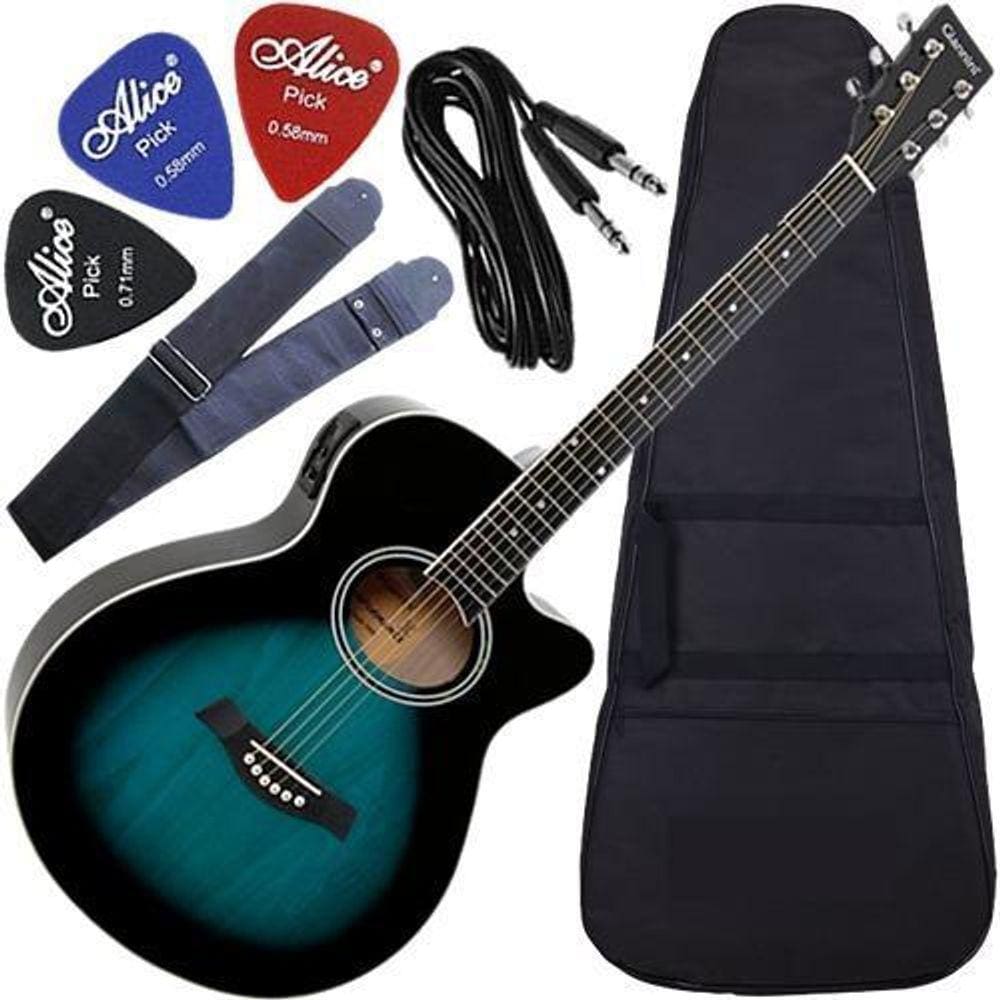Kit Violão Eletroacústico Com Eq 3 Bandas Gsf1R Blb Giannini