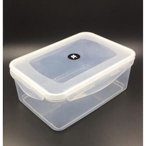 Kit 2 Potes Hermético Quadrado Para Alimentos Tampa Com Travas 2L