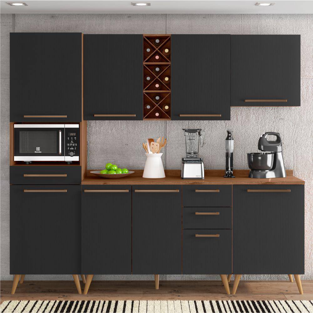 Armário de Cozinha Zanzini Favorita 5 peças 8 portas | Casas Bahia