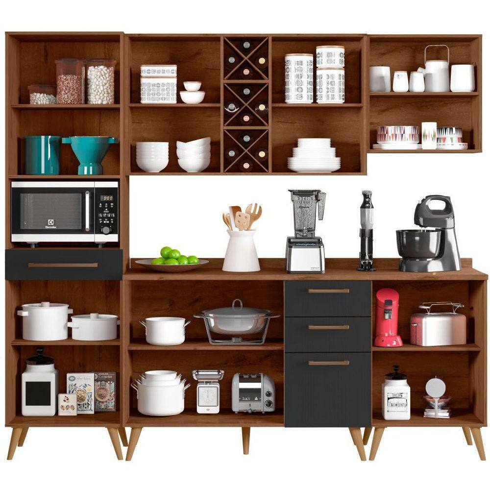 Armário de Cozinha Zanzini Favorita 5 peças 8 portas | Casas Bahia