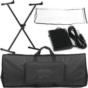 Kit Para Teclado Com Capa + Pedal + Suporte + Cobertura