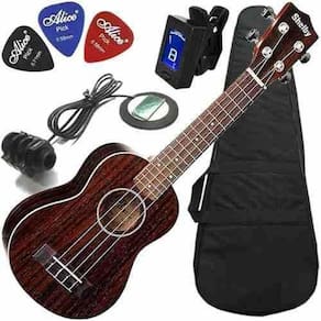 Kit Completo Ukulele Soprano Eletrico Shelby