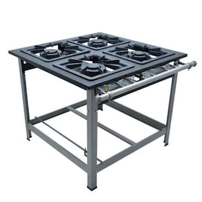 Fogao 4 Bocas M14 M/m Premium 40X40 Perfil 9Cm Para Panela - Metalmaq