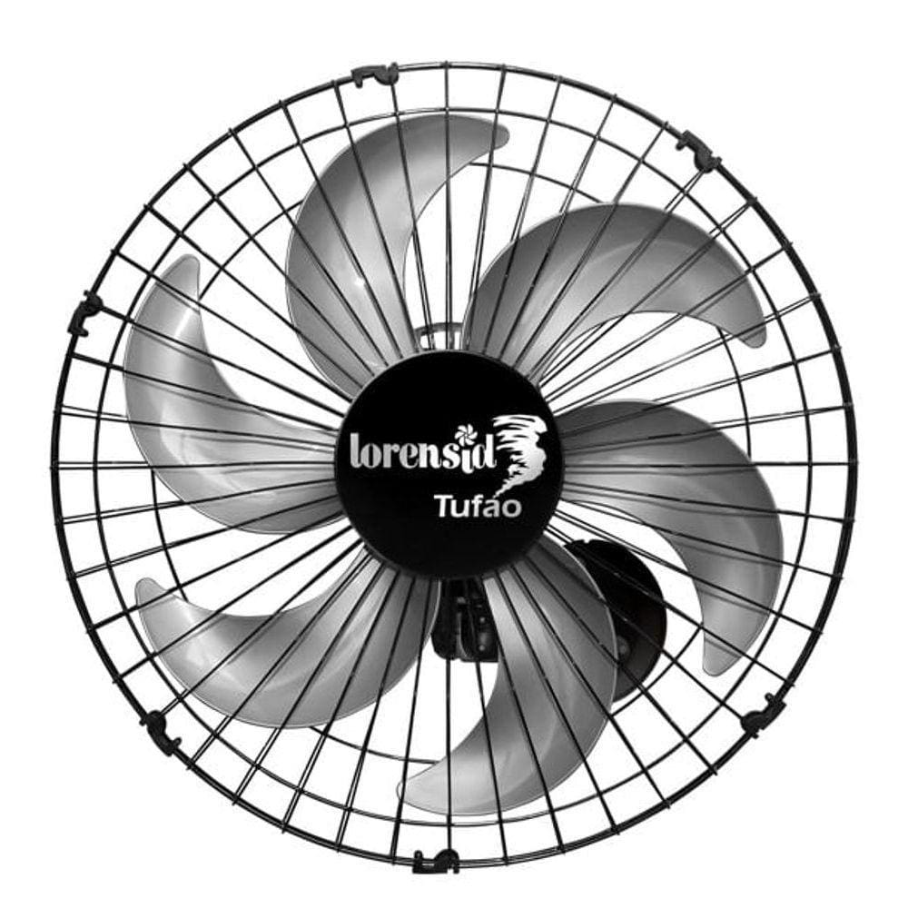 Ventilador De Parede Tufão 50cm Loren Sid Preto Bivolt