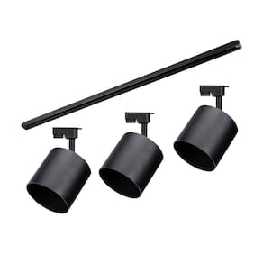 Kit Trilho Taschibra Com 3 Spot Track Ar111 Gu10 Bivolt Preto