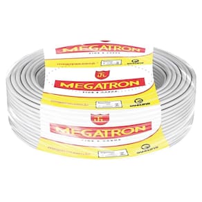 Cabo Flexível Megatron 1,0mmX100m Rolo 750V Branco