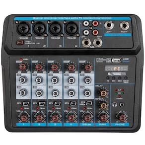 Mesa De Som U6 Boxx 6 Canais Usb Com Interface Usb P10 Xlr