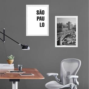Kit 2 Quadros Foto Antiga São Paulo 45X34Cm - Com Vidro