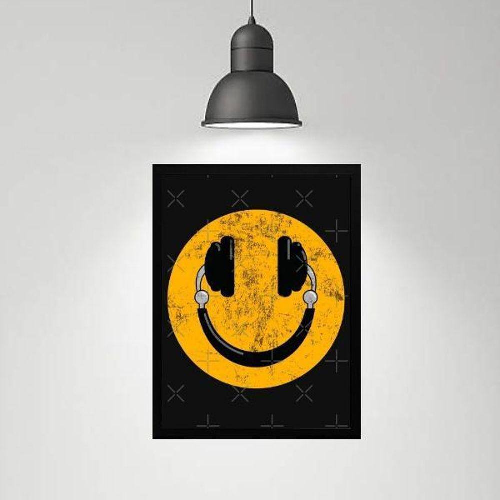 Quadro Decorativo Smile Dj 33X24Cm - Com Vidro