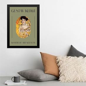 Quadro Gustav Klimt - Art Nouveau 45X34Cm - Com Vidro
