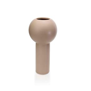 Vaso Decorativo em Cerâmica Bege 32,5x16x16 cm - D`Rossi