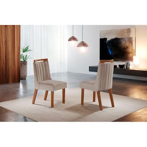 Cadeiras para Mesa de Jantar Estofada - Lottus - LJ Móveis