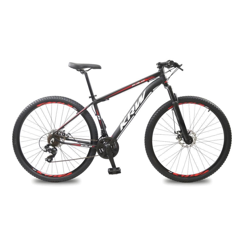 Bicicleta Krw X32 Disc M Aro 29 Susp. Dianteira 24 Marchas - Preto/vermelho