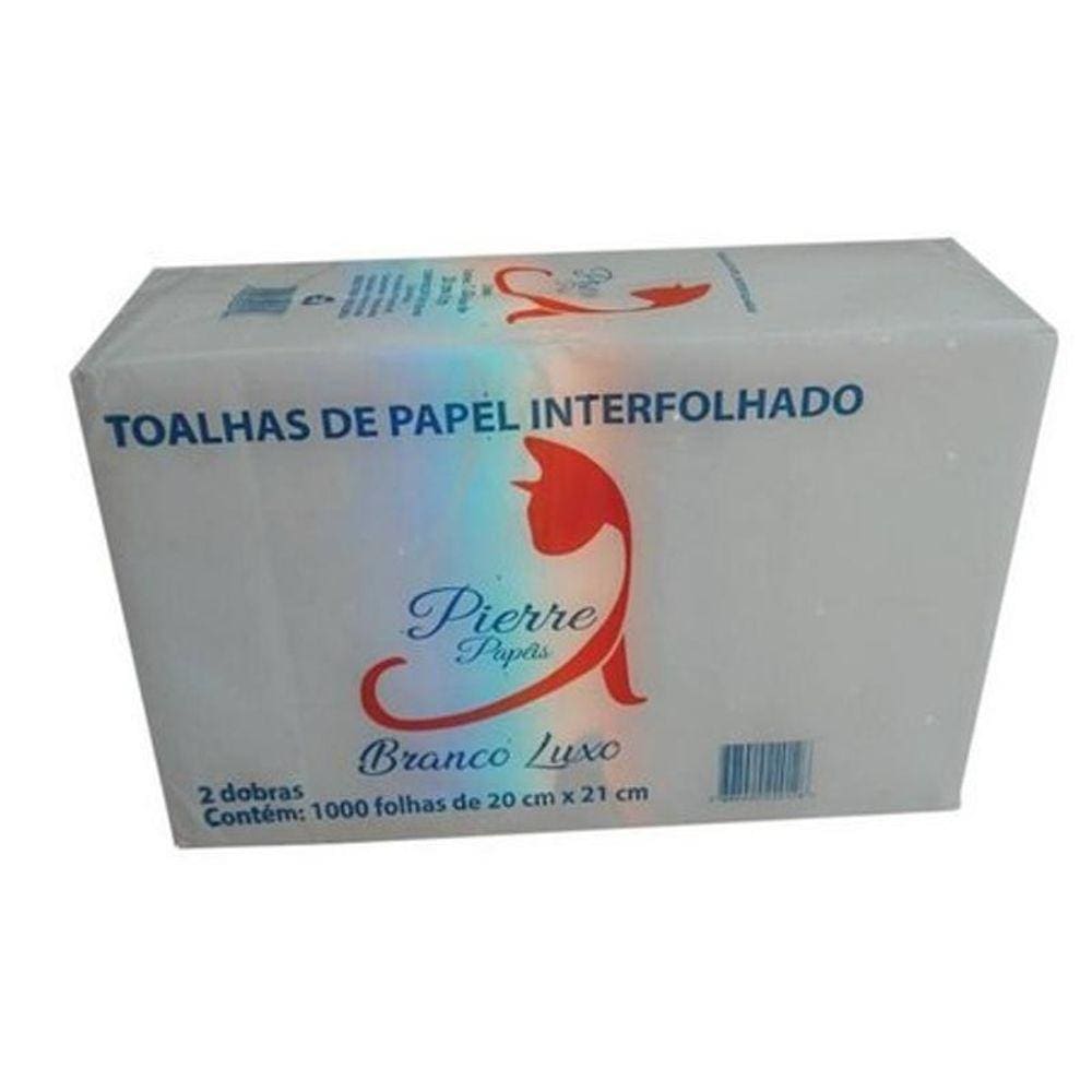 Papel Toalha Interfolhado - Pierre 20X21 Branco Luxo