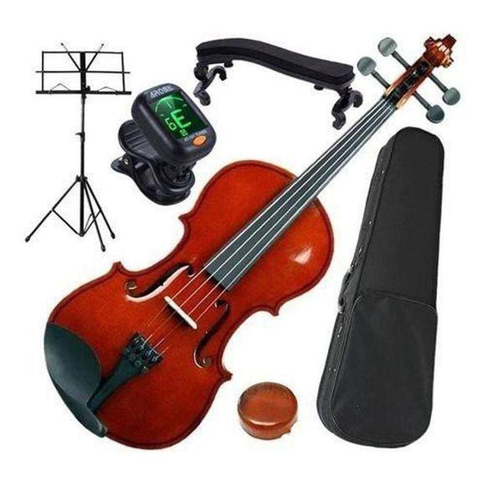 Kit Violino Barato Completo 1/2 Com Case E Arco Concert Cv
