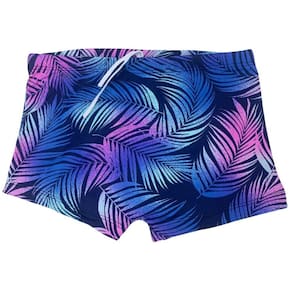 Sunga Infantil Juvenil Folhas Rosa Azul Proteção Solar UV50