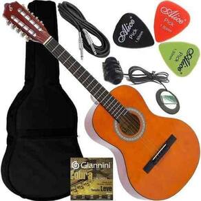 Kit Viola Giannini Caipira Eletroacústica Canhoto Vs14 Nt