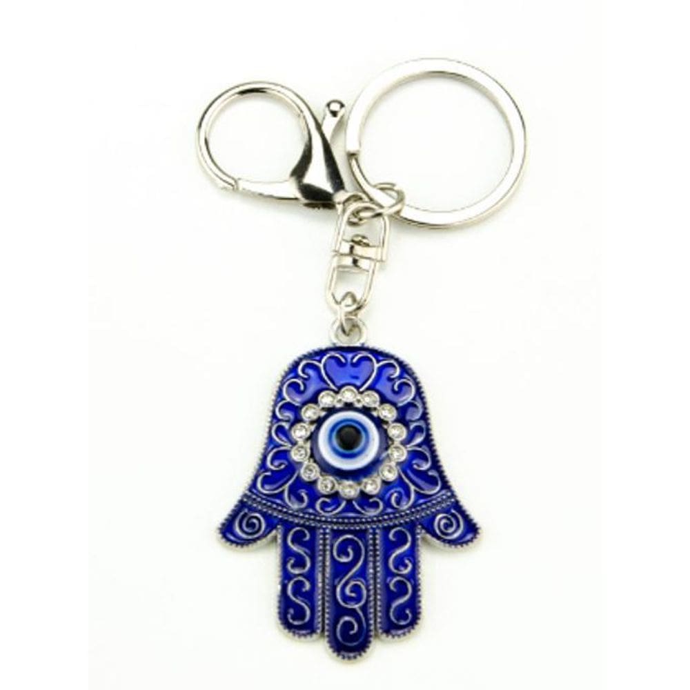 Chaveiro Mão Hamsa Azul