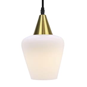 Lustre Pendente Taschibra Monalisa Branco Leitoso E27 Bivolt Ouro