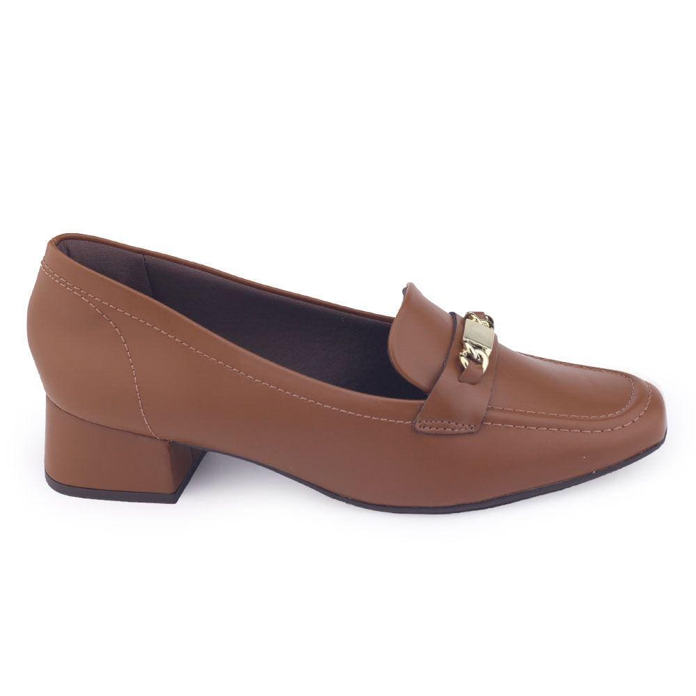 Sapato Mocassim Fem Comfortflex social 24-95304 salto 4,5cm