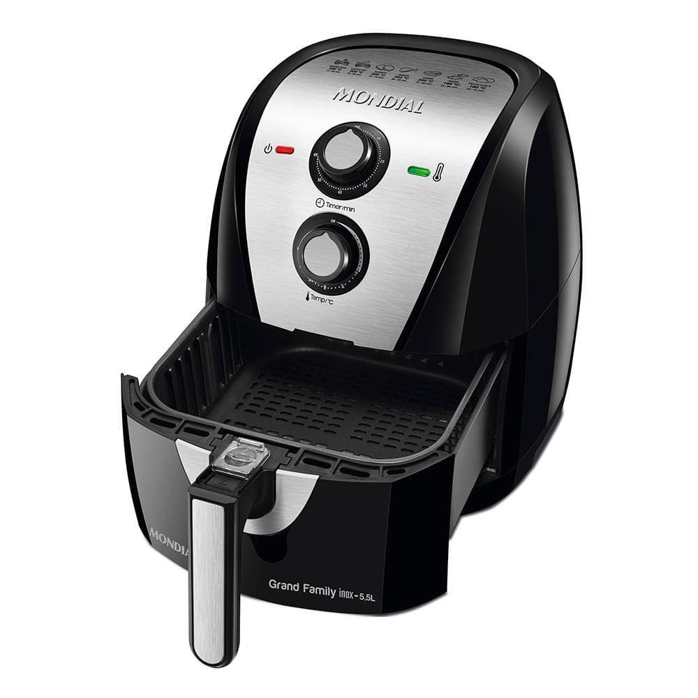 Fritadeira Sem Oleo Air Fryer Mondial Family Naf 03i 4l Preto E Inox ...