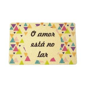 Capacho Decorativo O Amor Esta no Lar 1x38x58 cm - D`Rossi