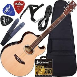 Kit Violão Eagle Gl36 + Capa + Capotraste + Cabo + Palhetas