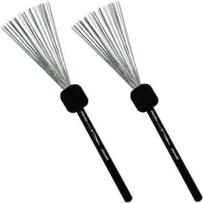 Kit 2 Vassourinha Fios Aço Para Cajon Torelli Pithy Retrátil