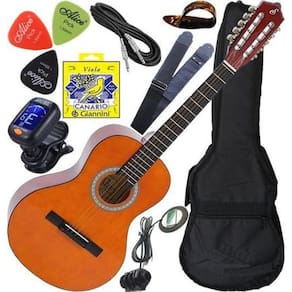 Kit Viola Eletroacústico Caipíra Canhoto Giannini Vs14 Nt