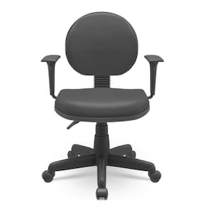 Cadeira Operativa Executiva Ergonomica Couro Preto - Plaxmetal