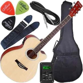 Kit Violão Folk Aço Eletroacústico Giannini Natural Gsf1R